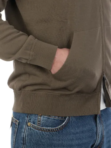 Picture of FILIPPO DE LAURENTIIS | Men's Bomber Zip Cotton Sweatshirt