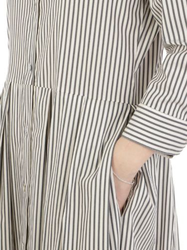 Immagine di TANZINE | Abito Chemisier Donna in Popeline a Righe
