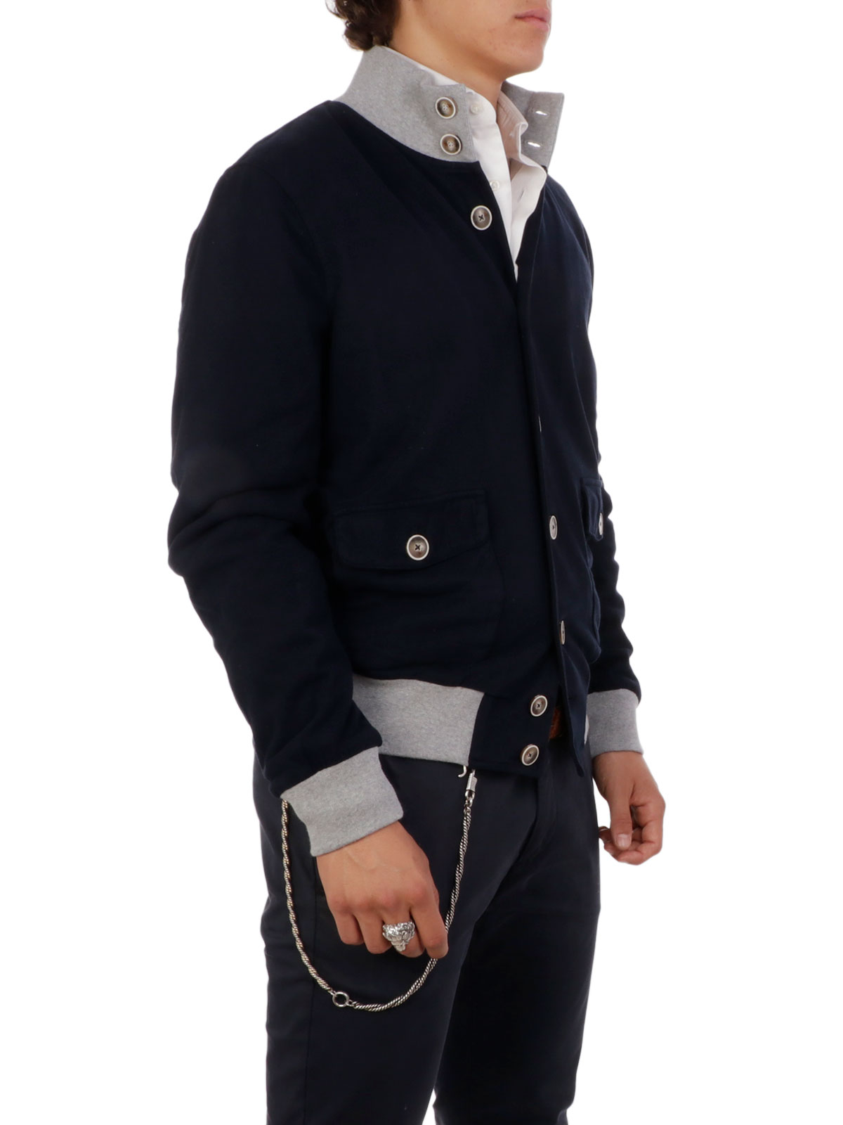 CAPOBIANCO Giubbino Uomo Cotone Navy | E151050C | Botta \u0026 B Abbigliamento
