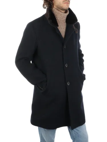 Immagine di GIMO'S | Cappotto Uomo in Lana Honeycomb