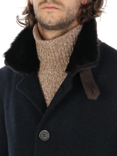 Immagine di GIMO'S | Cappotto Uomo in Lana Honeycomb