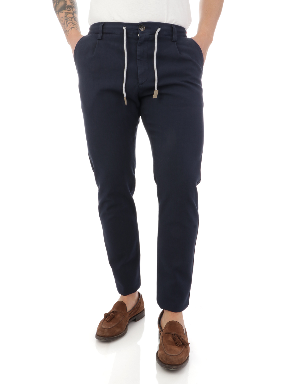 ELEVENTY Pantalone Uomo in Cotone con Coulisse Blu | C70PANC01TET0C028 |  Botta \u0026 B Abbigliamento