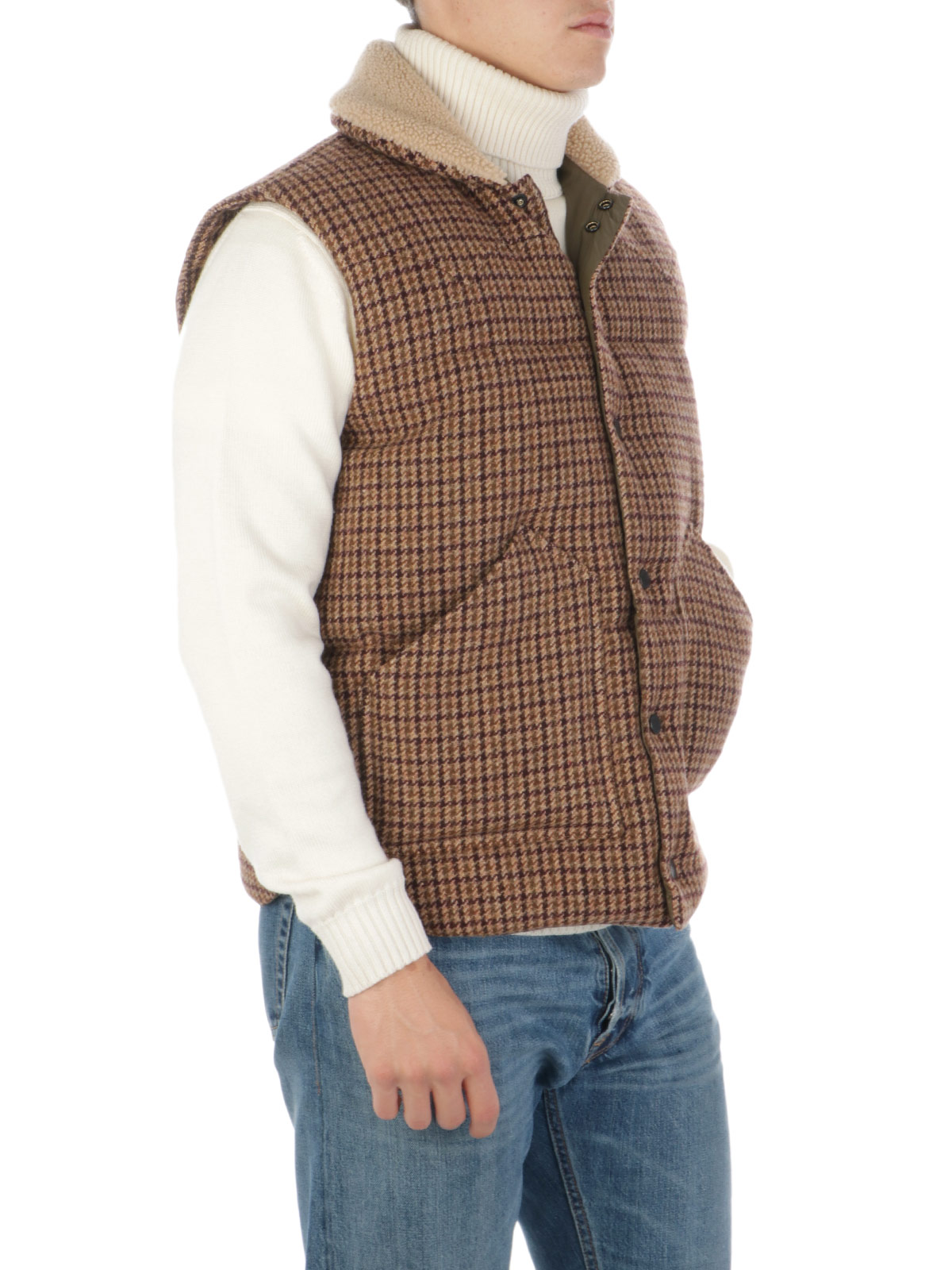 Picture of VALSTAR | Men's Houndstooth Wool Sleeveless Jacket