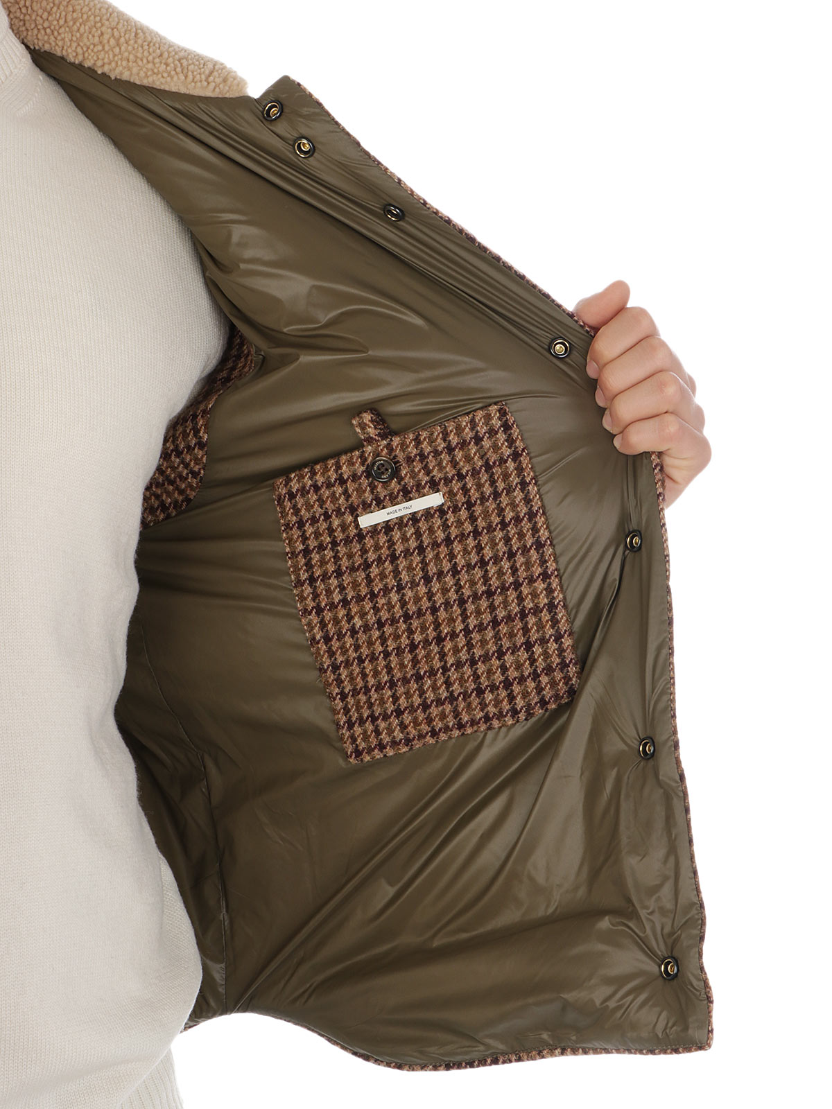 Picture of VALSTAR | Men's Houndstooth Wool Sleeveless Jacket