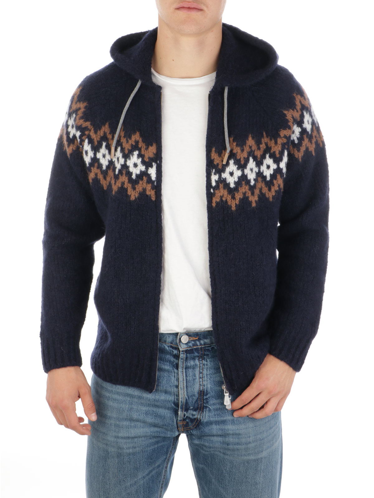 Picture of ELEVENTY | Men's Cashmere and Alpaca Full-zip Sweater