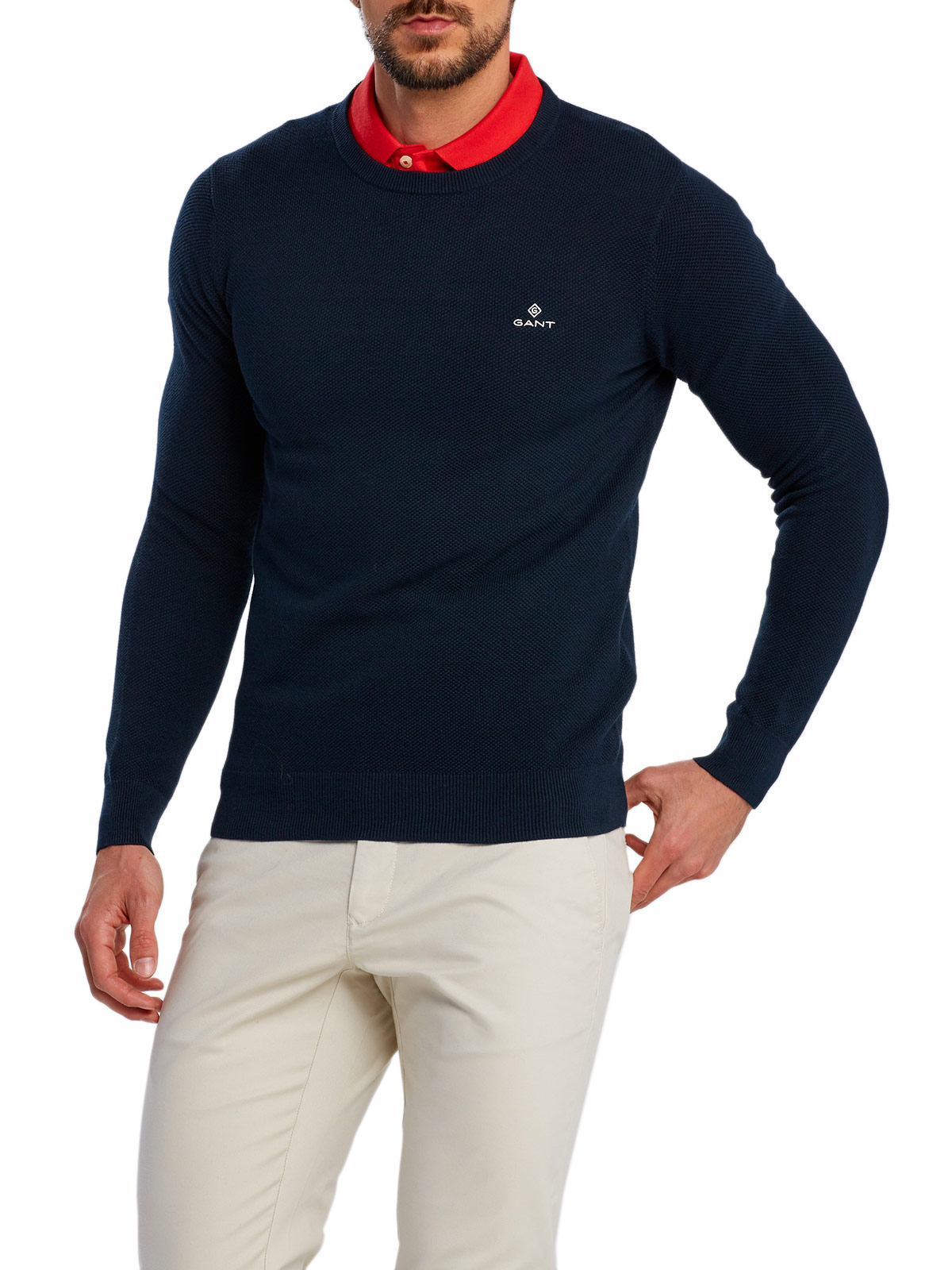 Gant Jersey Cotton Pique C-Neck 433 