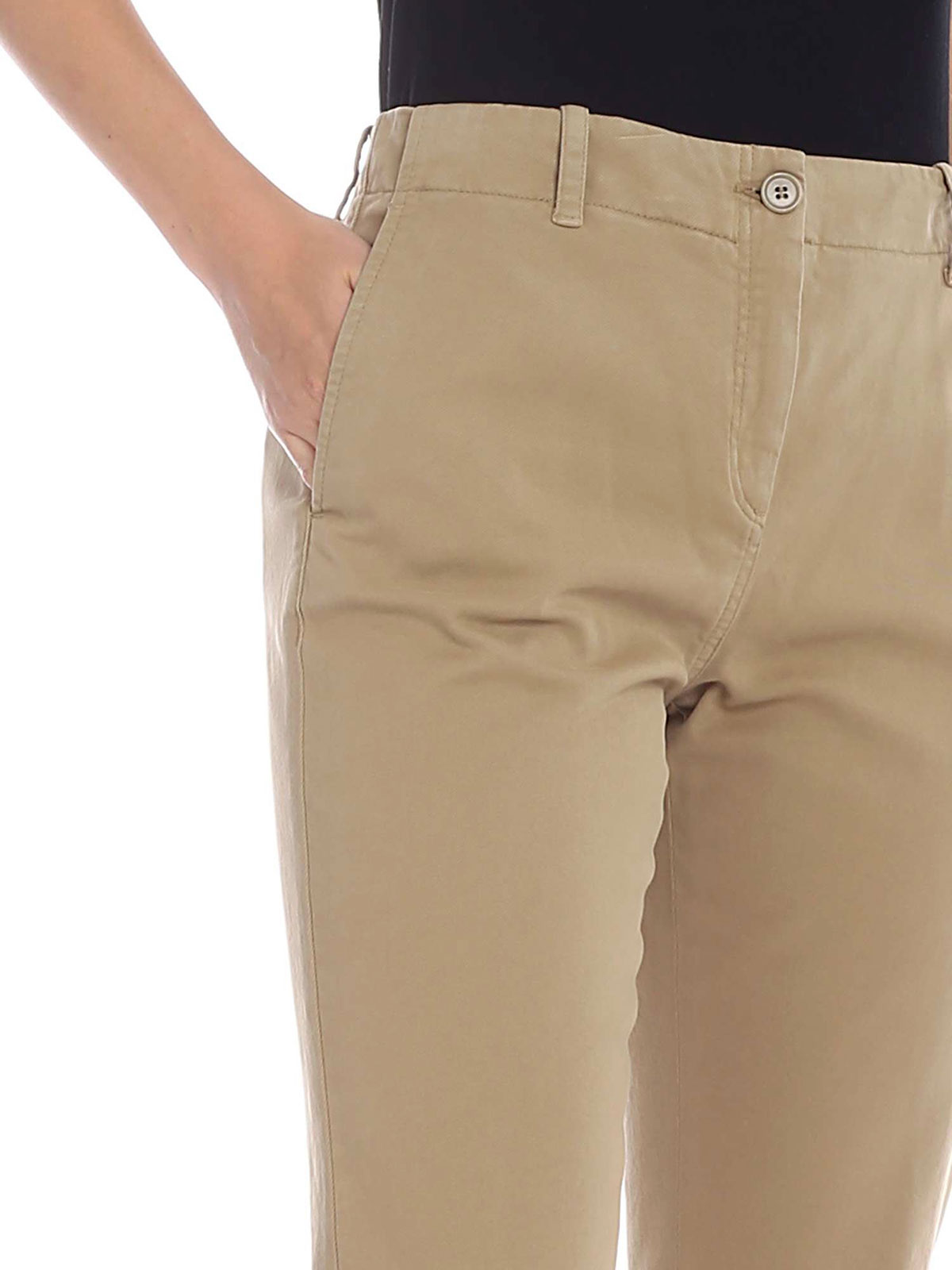 Pants ASPESI Woman color Beige