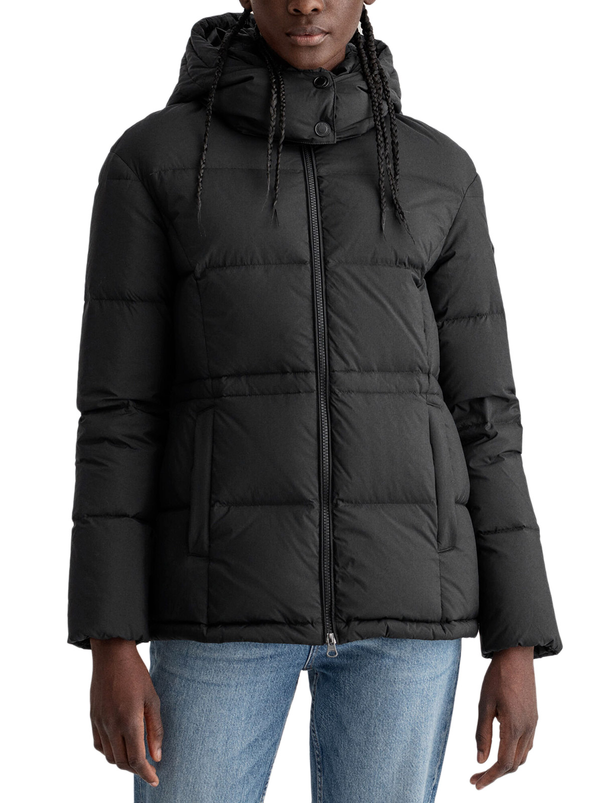 gant mid length jacket black