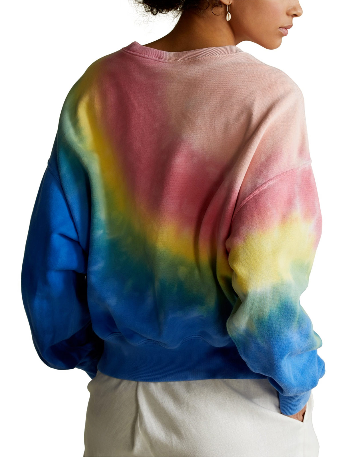 tie dye polo sweatshirt