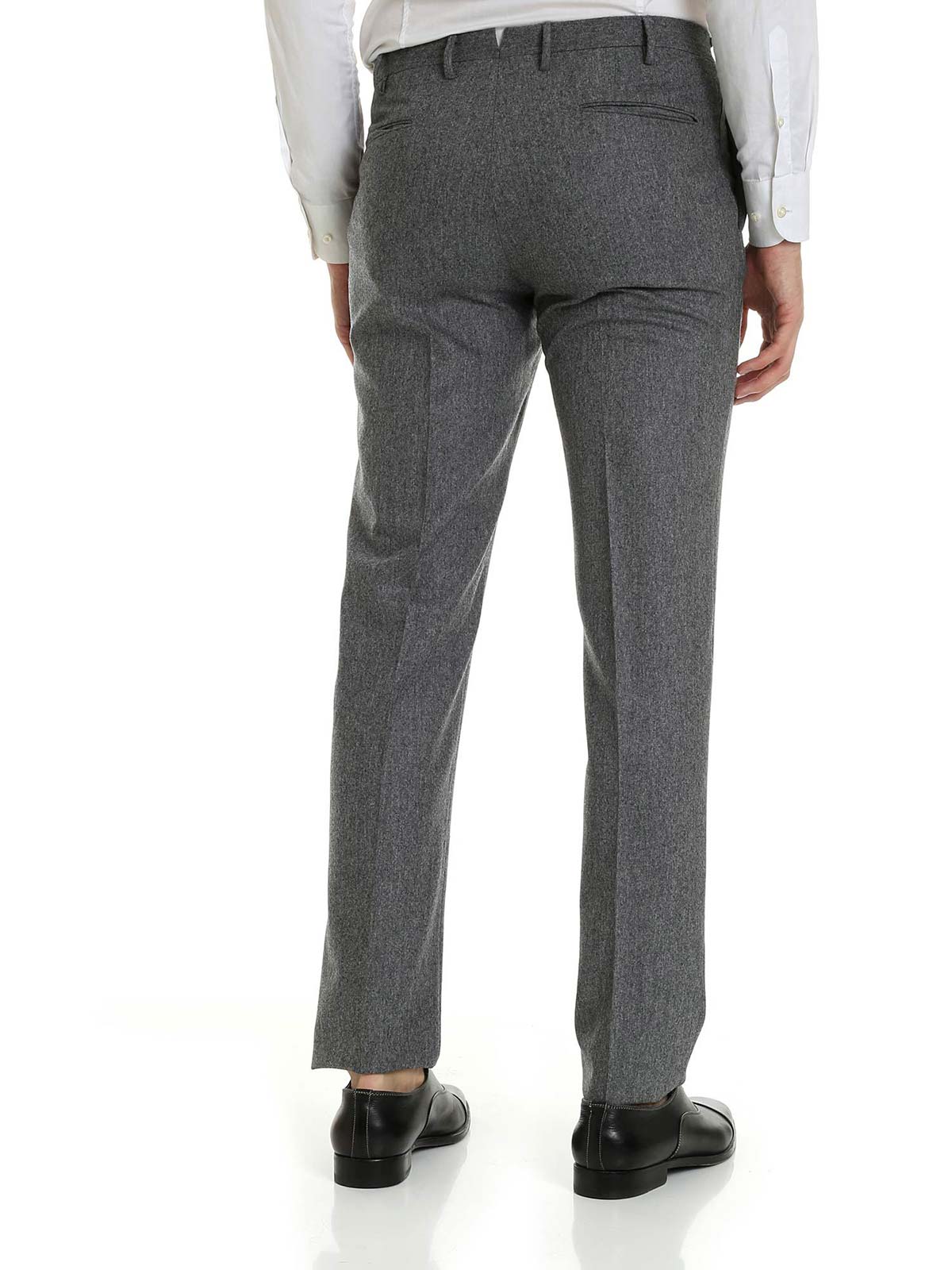 EUR 320 INCOTEX combinazione PANTALONI SLIM FIT GRIGIO CHIARO DA SUPER 130's Lana/REG 