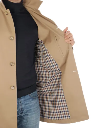 Picture of AQUASCUTUM | Men's Duster Cotton Raincoat