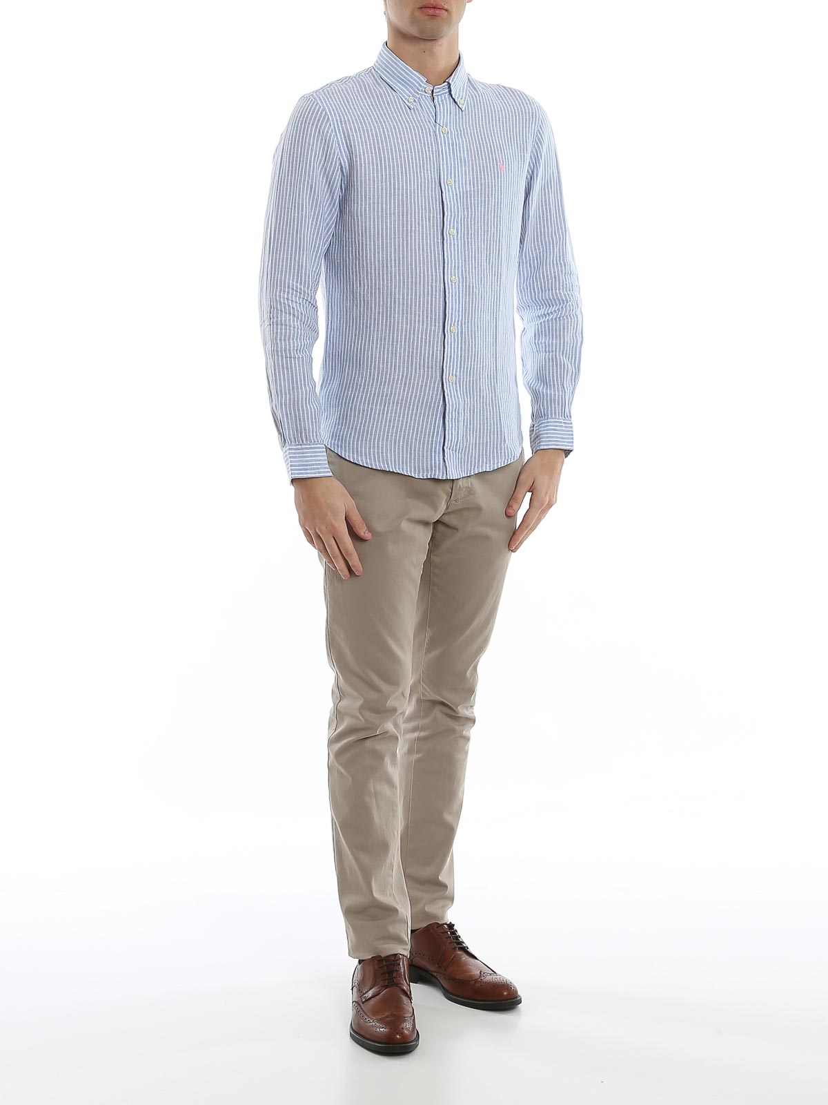 mens linen polo