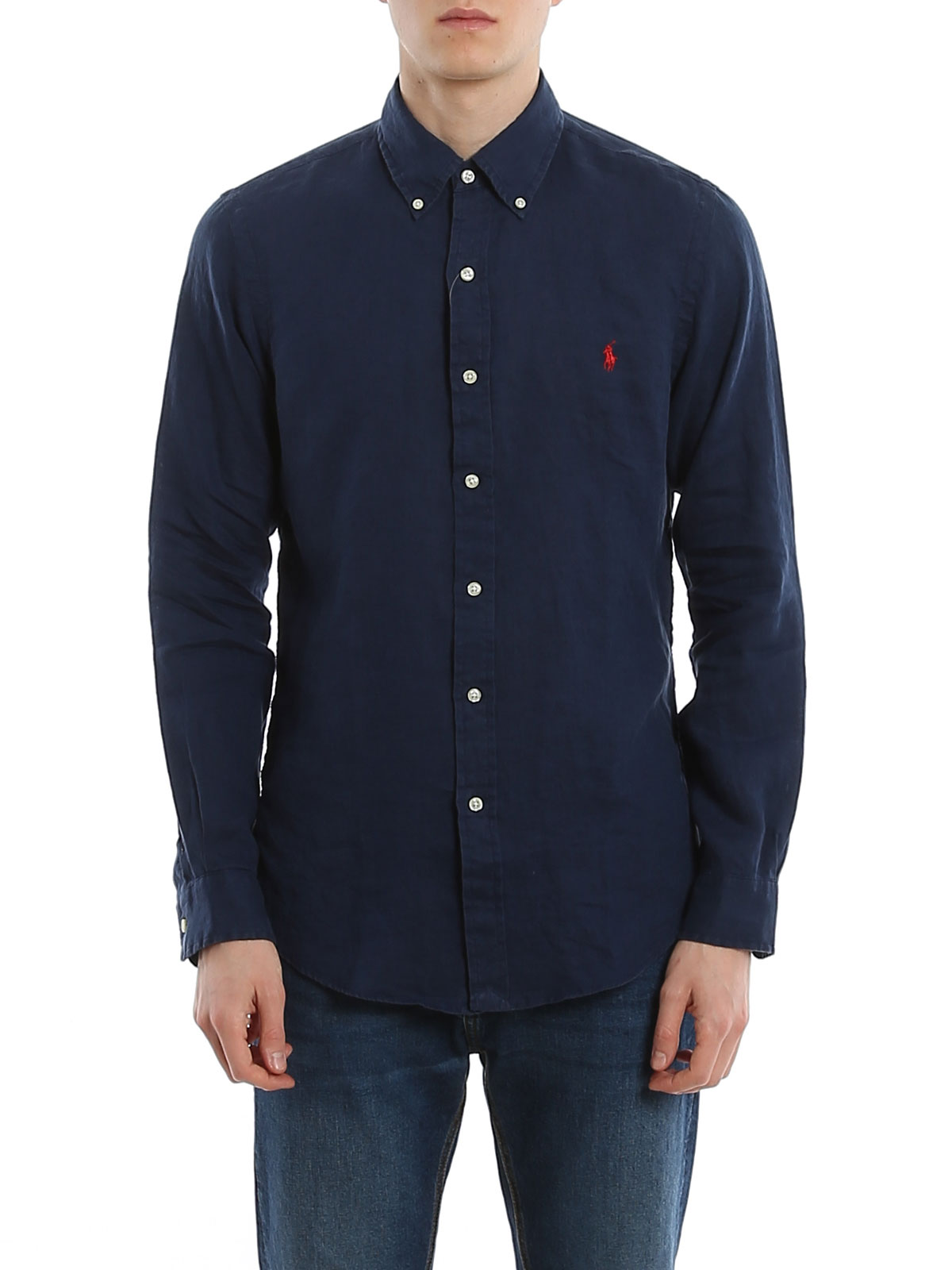 ralph lauren linen shirt slim fit