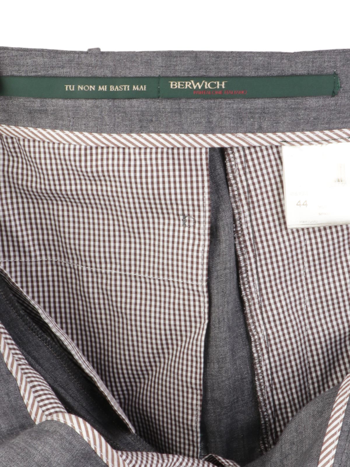 BERWICH Men's Linen Trousers Smoke 