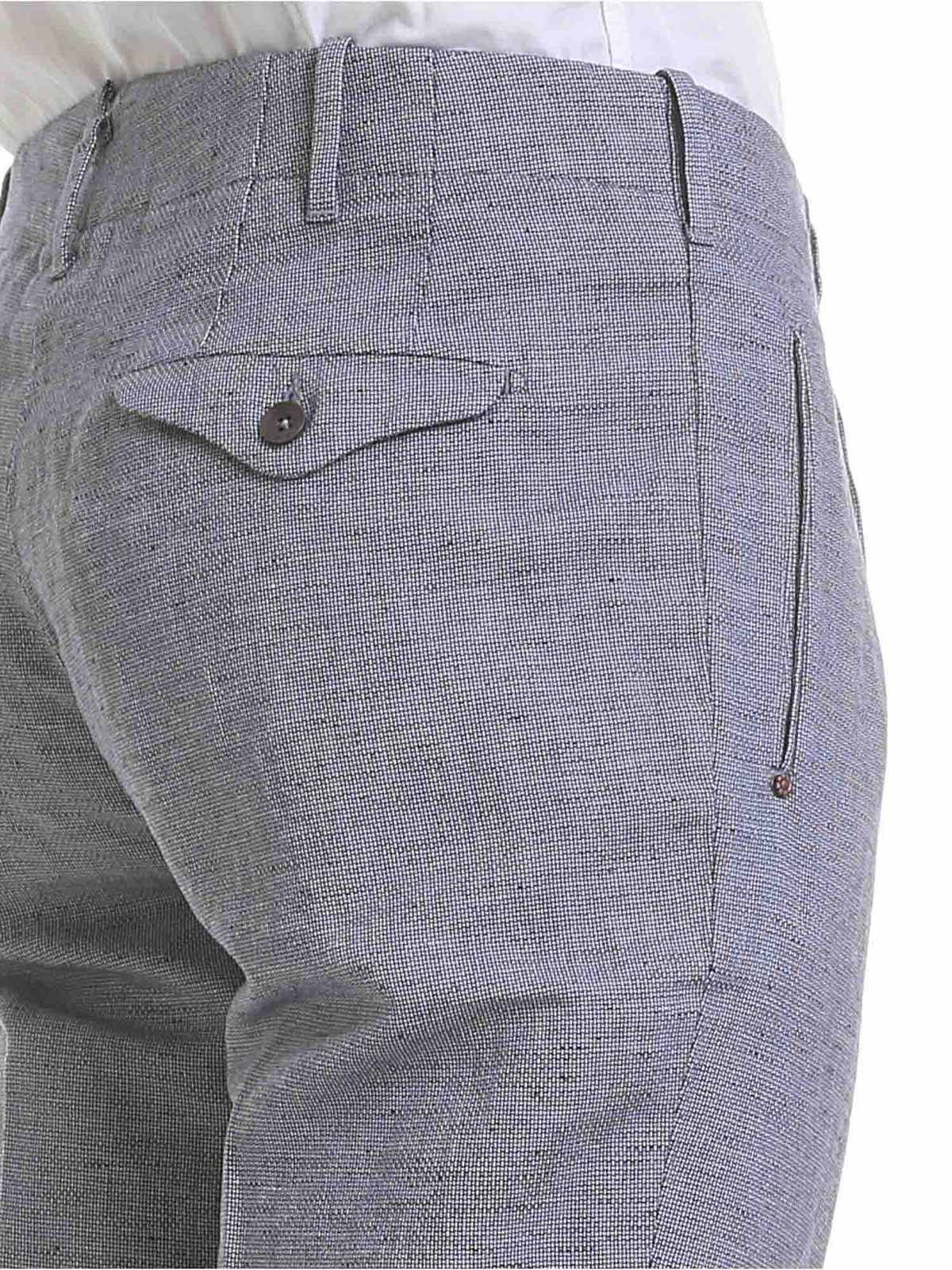 INCOTEX Pantalone Uomo in Lino Navy | V30040.90190 | Botta \u0026 B Abbigliamento