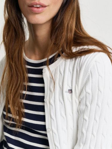 Picture of Gant | Stretch Cotton Cable Cardigan