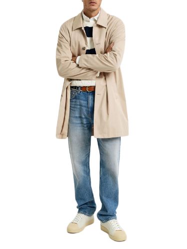 Picture of Gant | Striped Cotton Cable C-Neck