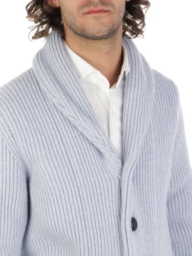 Picture of MAGAZZINO RICAMBI | Men's Cashmere and Wool Shawl Cardigan