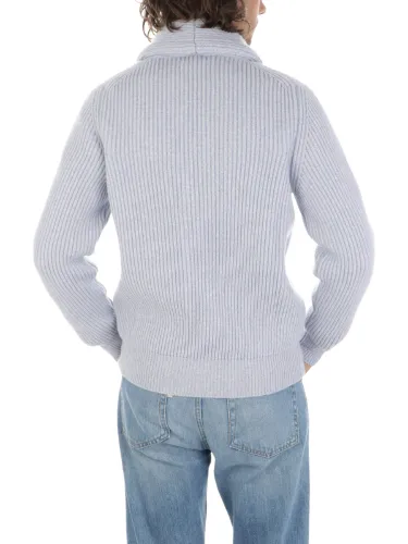 Picture of MAGAZZINO RICAMBI | Men's Cashmere and Wool Shawl Cardigan