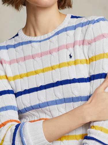 Picture of POLO RALPH LAUREN | Women's Cable Knitted Striped Pull