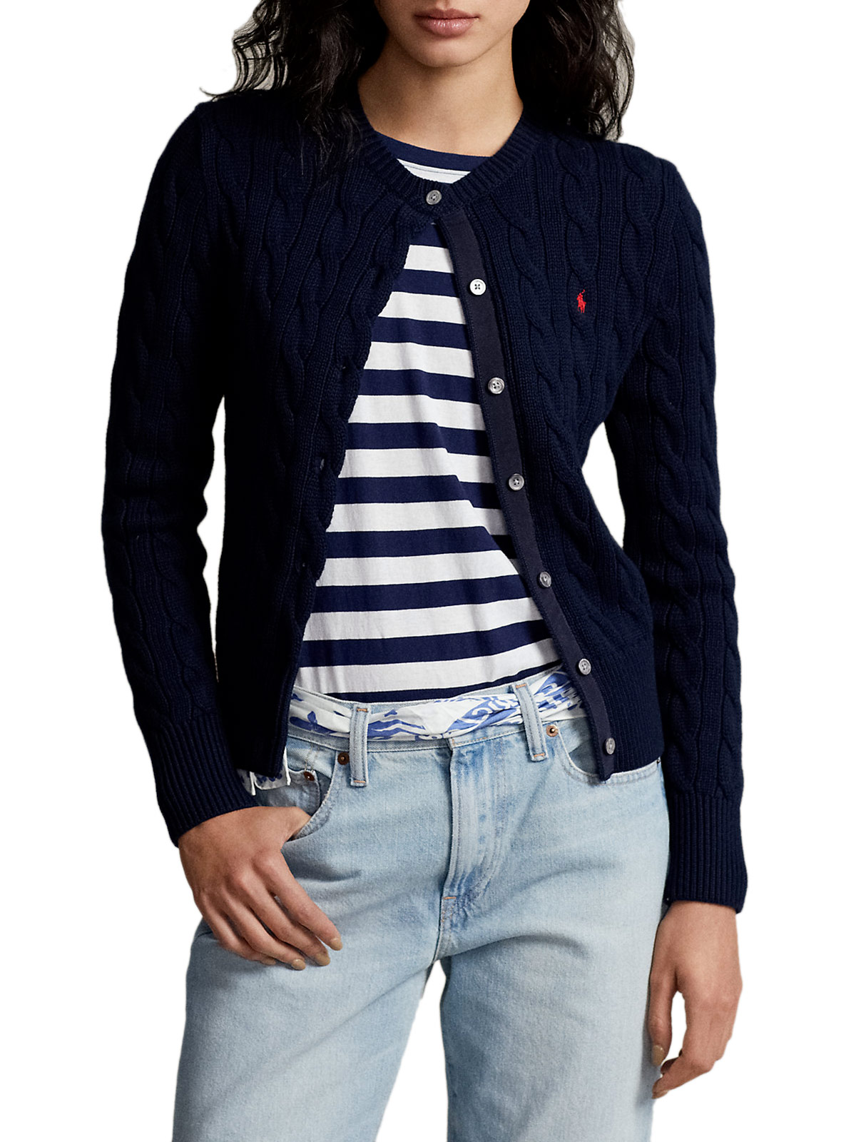 Polo Ralph Lauren Long Sleeve Cardigan HUNTER NAVY | 211891643002 ...