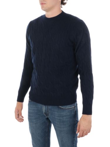 Picture of FILIPPO DE LAURENTIIS | Men's Cable Knit Wool and Cashmere Sweater