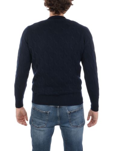 Picture of FILIPPO DE LAURENTIIS | Men's Cable Knit Wool and Cashmere Sweater