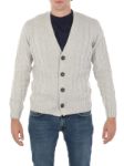 Picture of FILIPPO DE LAURENTIIS | Men's Cable Knit Wool Cardigan