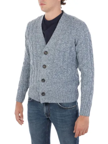 Immagine di FILIPPO DE LAURENTIIS | Cardigan Uomo in Lana a Treccia