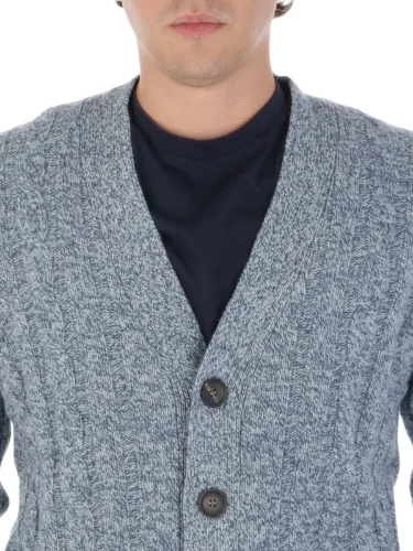 Immagine di FILIPPO DE LAURENTIIS | Cardigan Uomo in Lana a Treccia