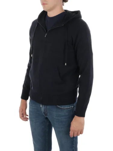 Picture of FILIPPO DE LAURENTIIS | Men's Full Zip Wool and Cashmere Sweater