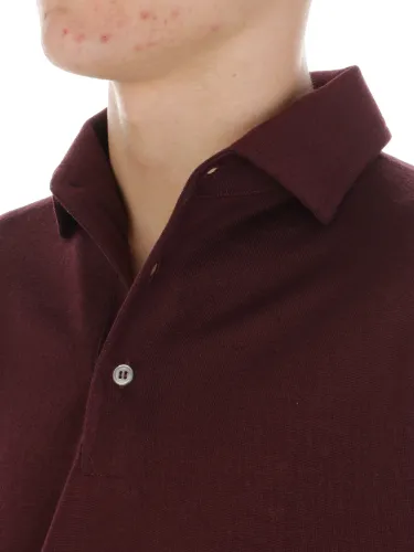 Picture of FILIPPO DE LAURENTIIS | Men's Wool Polo with Placket