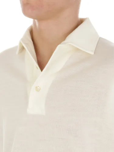 Picture of FILIPPO DE LAURENTIIS | Men's Wool Polo with Placket