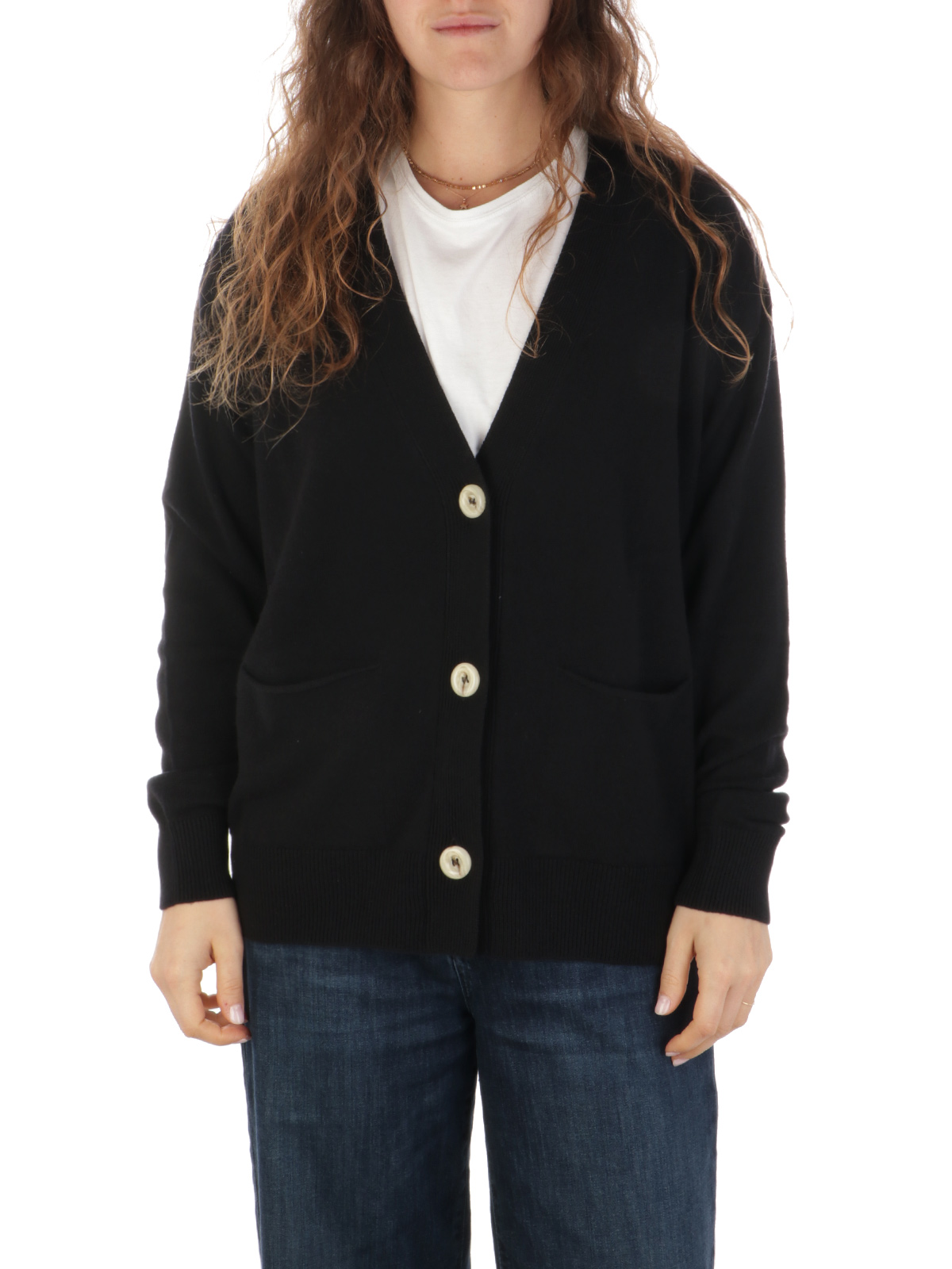 Black silk cardigan women's sale
