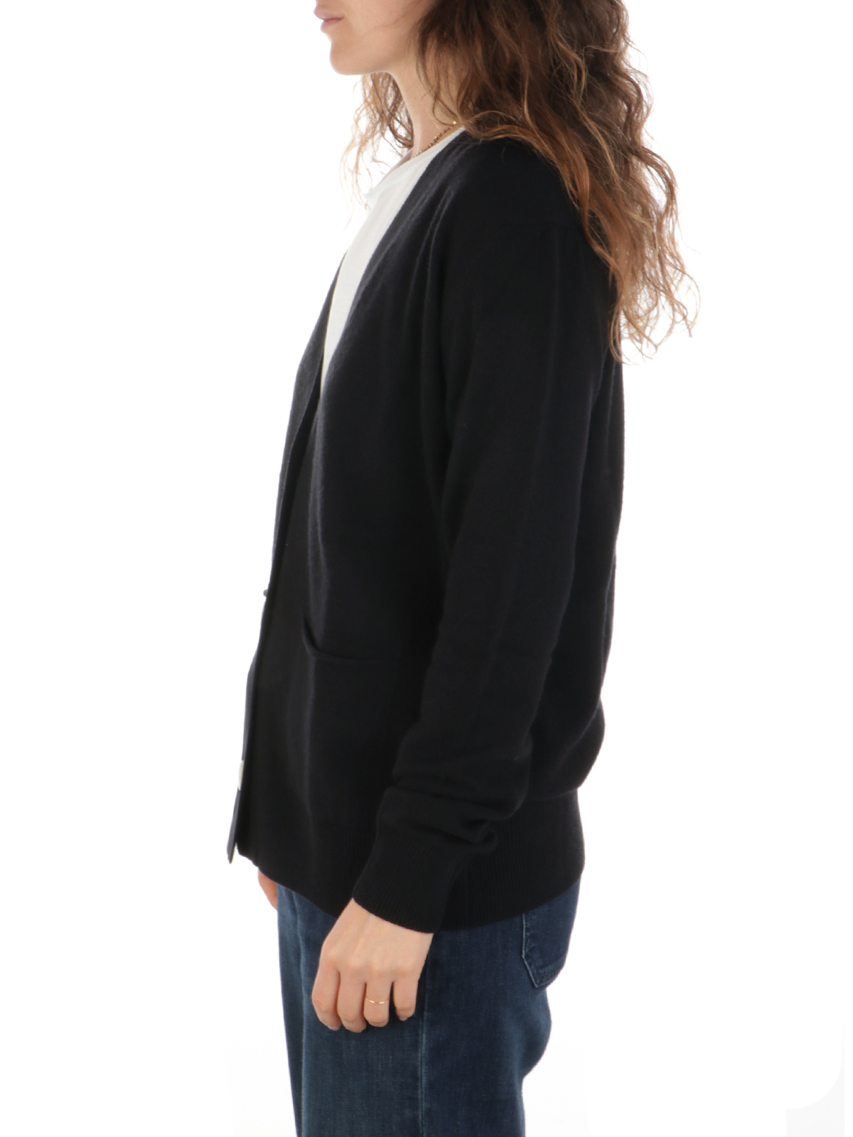 Black silk cardigan best sale women's