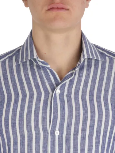 Picture of BARBA | Men's Striped Linen Shirt