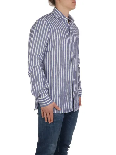Picture of BARBA | Men's Striped Linen Shirt