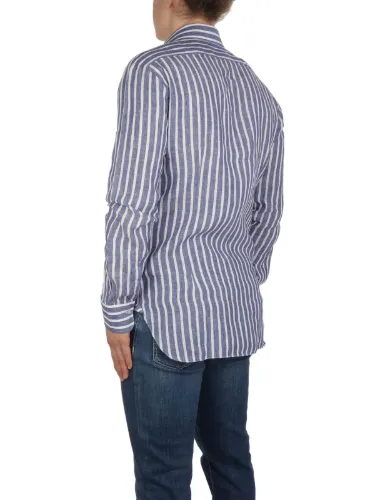 Picture of BARBA | Men's Striped Linen Shirt