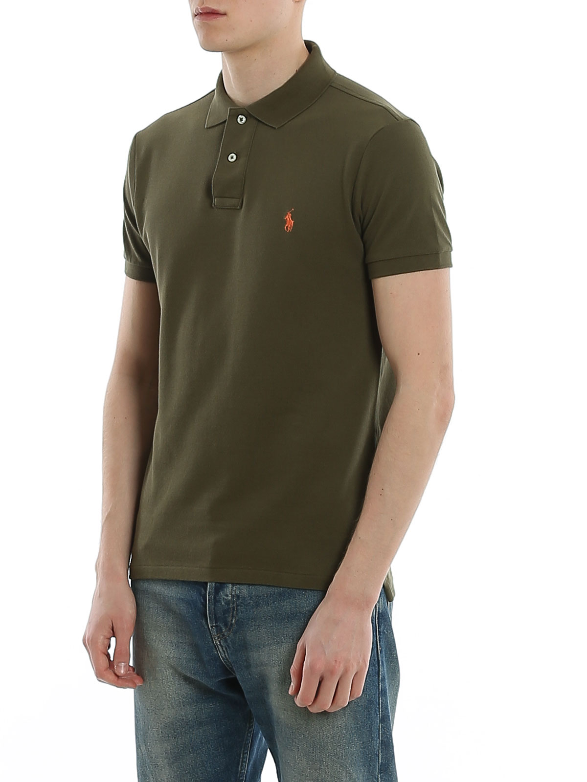 Slim Fit Polo Shirt Defender Green 