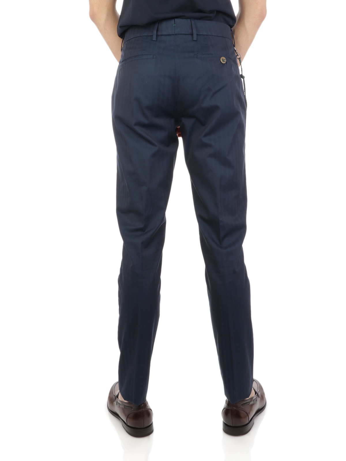 BERWICH Pantalone Uomo Retro in Cotone Rigato Navy | DG1634 | Botta \u0026 B  Abbigliamento