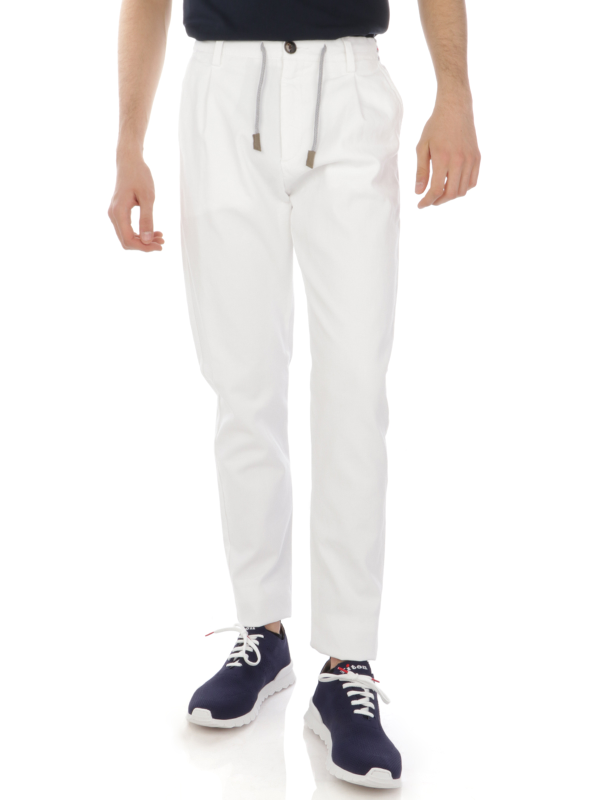 ELEVENTY Men's Drawstring Cotton Pants 