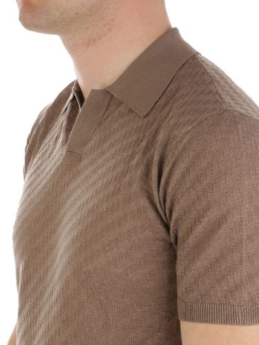 Picture of EMPORIO ARMANI | Men's Lyocell Texturized Polo