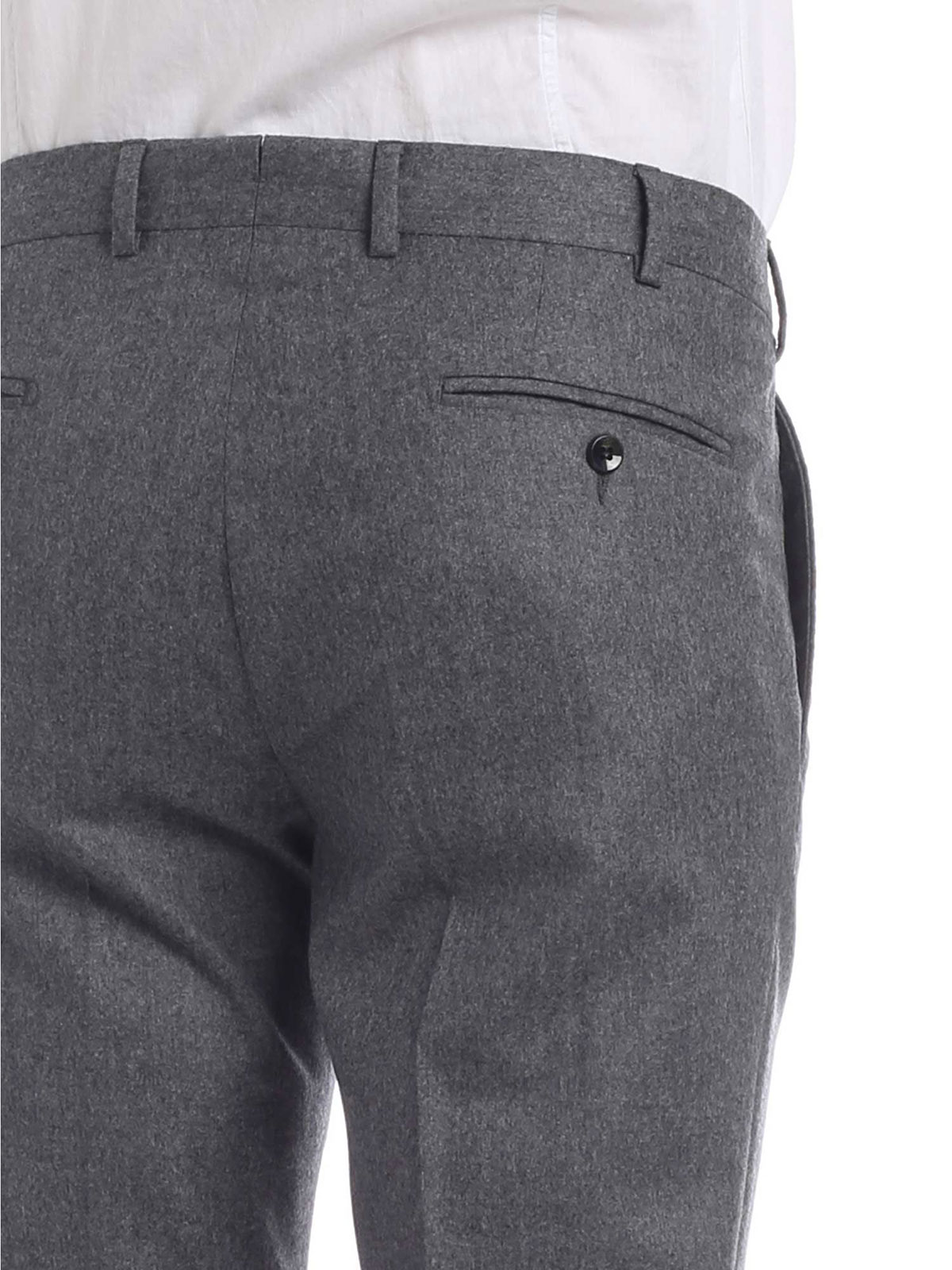 LBM 1911 Men's Wool Pleated Trousers Grey | 121 8421 | Botta & B Online ...