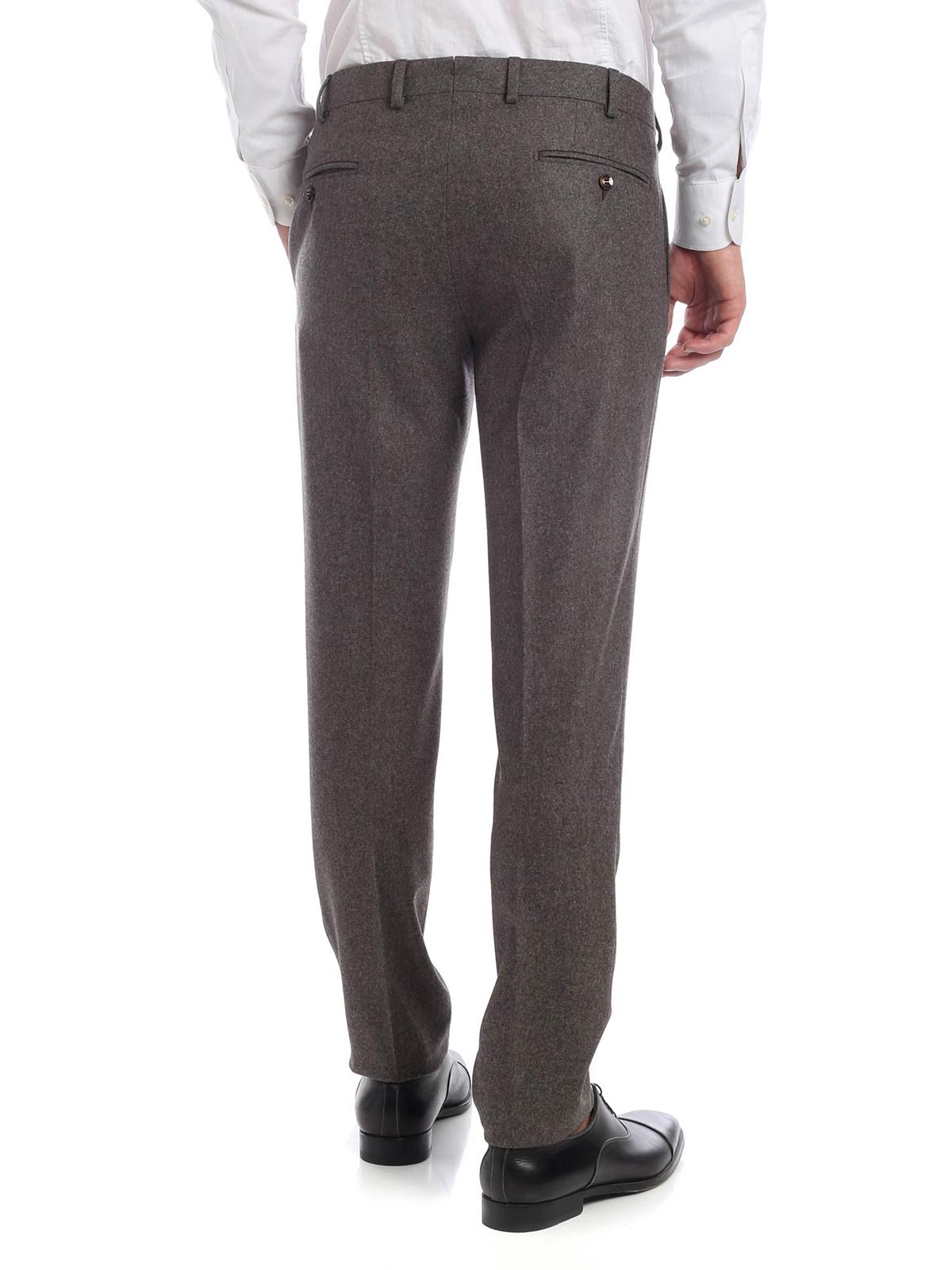 LBM 1911 Pantaloni Uomo in Lana con Pinces Tortora | 93501 | Botta \u0026 B  Abbigliamento