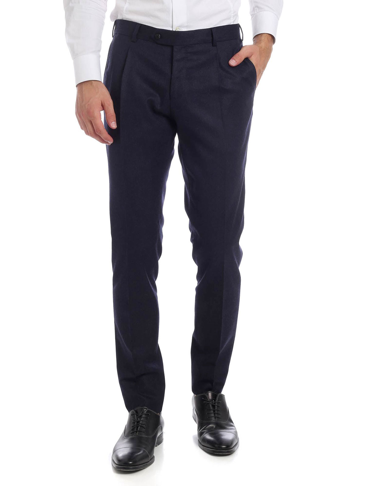 LBM 1911 Pantaloni Uomo in Lana con Pinces Blu | 93512 | Botta \u0026 B  Abbigliamento