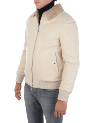Picture of ELEVENTY | Men's Shearling Wool Bomber Jacket