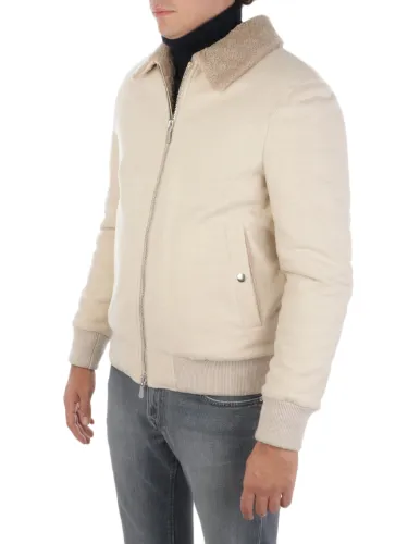 Picture of ELEVENTY | Men's Shearling Wool Bomber Jacket