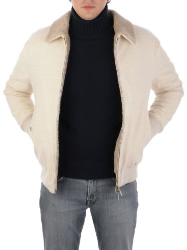 Picture of ELEVENTY | Men's Shearling Wool Bomber Jacket