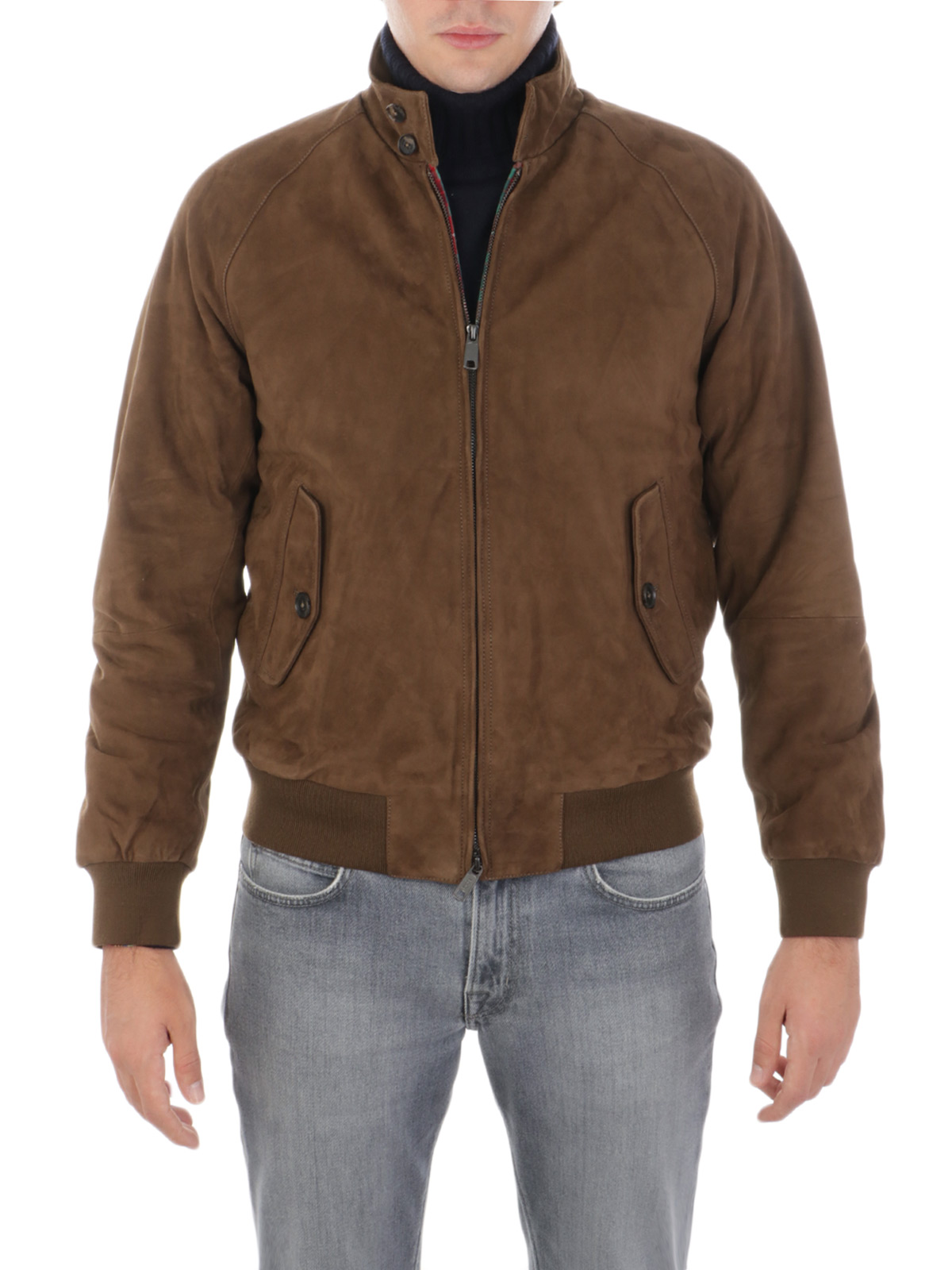 Slim nubuck harrington jacket new arrivals
