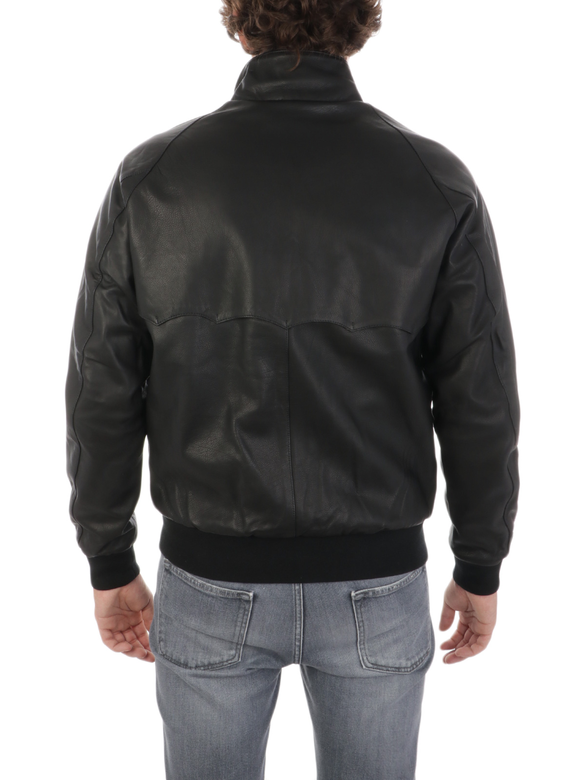 BARACUTA Men s G9 Leather Harrington Jacket